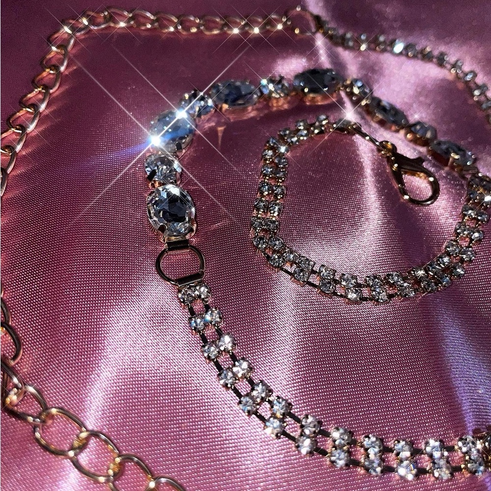 New Gold Jewel Chain Belt